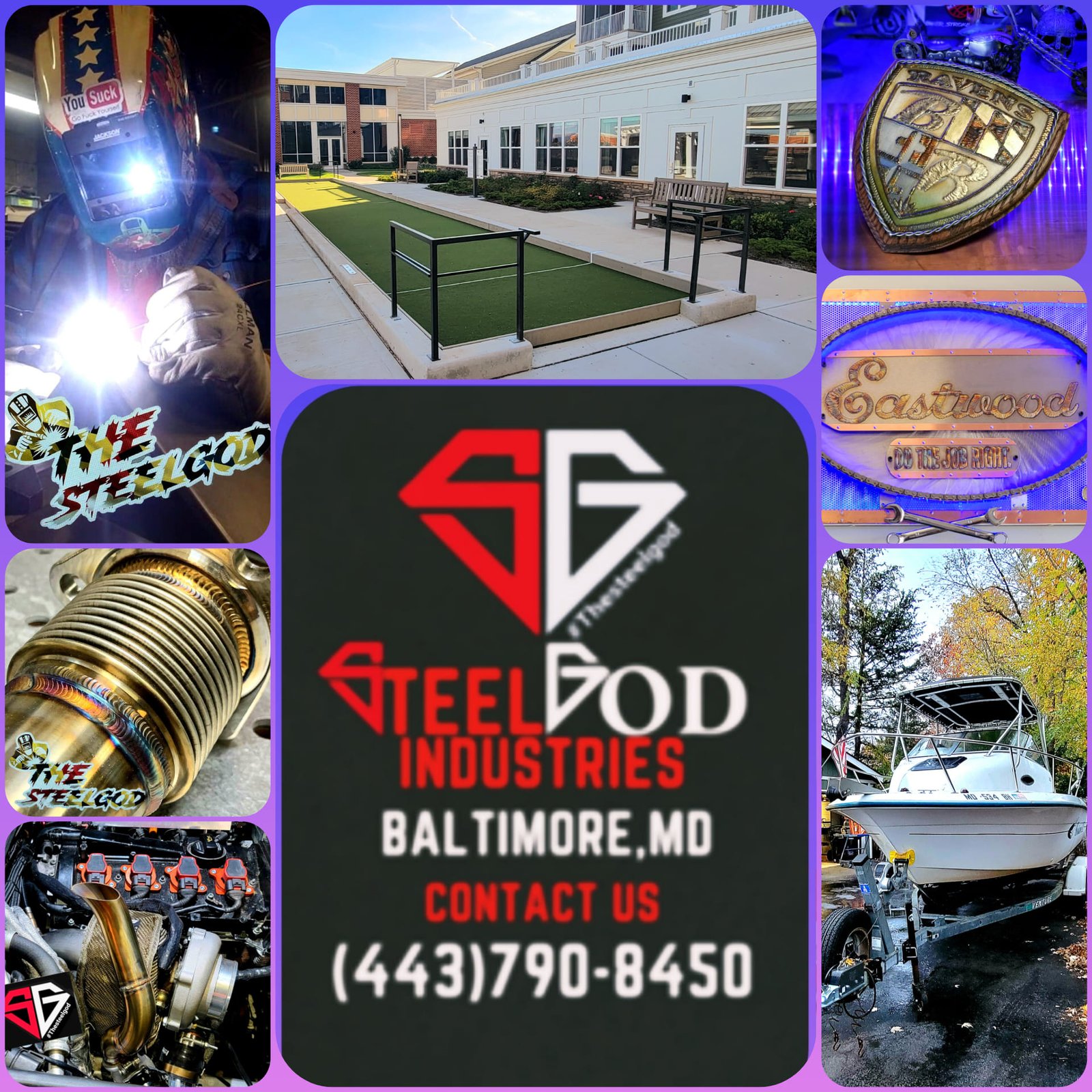 SteelGod Industries welding project collage