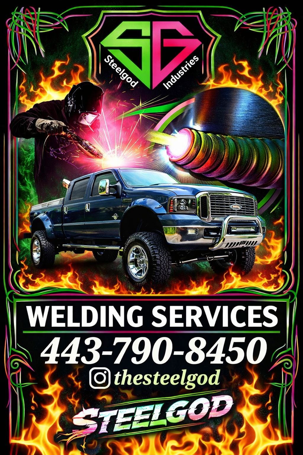 SteelGod Industries vertical banner