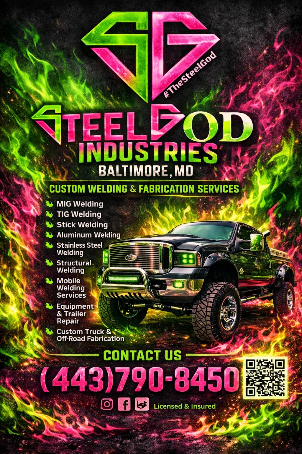 SteelGod Industries — Richard Ruffner welding vertical banner